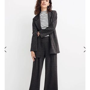 Madewell Oversized Knit Blazer in Glen Plaid XXS